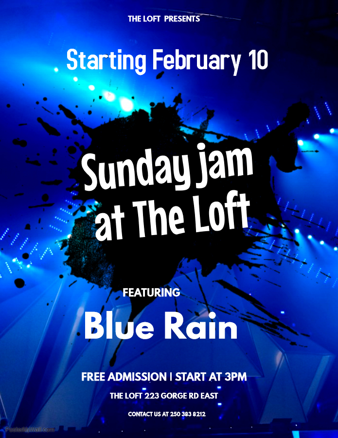 Sunday Jam at The Loft: Blue Rain @ The Loft (Victoria) Feb 17 2019 - Jun 5th @ The Loft (Victoria)