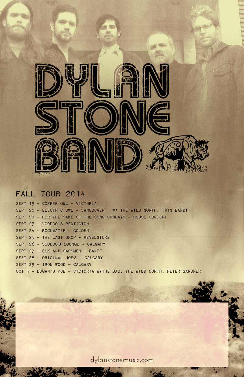 Dylan Stone Band on tour from Victoria: Dylan Stone Band, Emberfield, Twin Bandit   @ Electric Owl Sep 20 2014 - May 6th @ Electric Owl