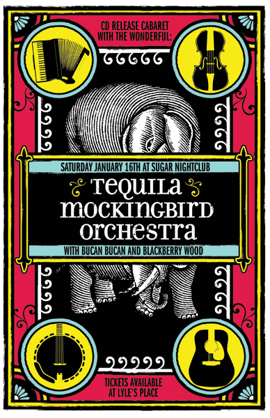 CD RELEASE PARTY!: Tequila Mockingbird Orchestra, Bučan Bučan, Blackberry Wood @ Capital Ballroom Jan 16 2010 - May 13th @ Capital Ballroom