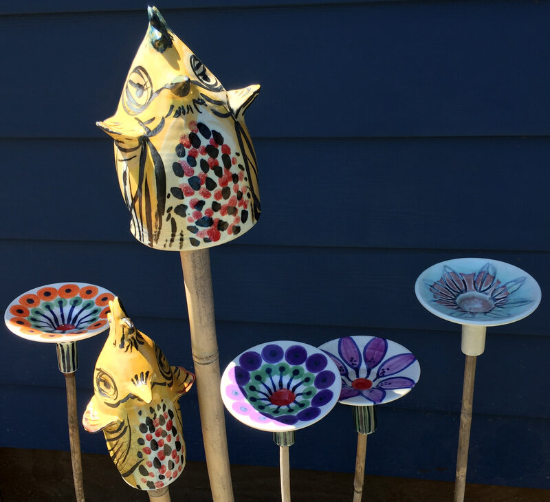 Seven Artists: Art in the Garden: Lisa Samphire (Glass Blower), Cindy Gibson (Ceramic Artist), Hermann Edler  (Folk-Art), Jo Ludwig (Glass Artist), Adele Samphire  (Potter), Sid Samphire  (Potter), Peggy Brackett (Glass Artist), Daciana Dao (Painter), Ron Bellamy  (Photographer) @ Lisa's Garden, 1507 Westall Ave Jun 18 2017 - May 11th @ Lisa's Garden, 1507 Westall Ave