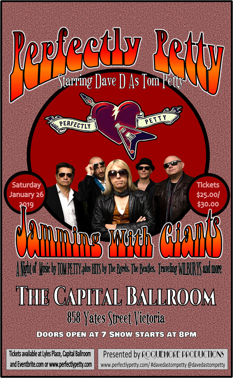 Jamming with Giants: Perfectly Petty performs Music of Tom Petty @ Capital Ballroom Jan 26 2019 - Jun 4th @ Capital Ballroom
