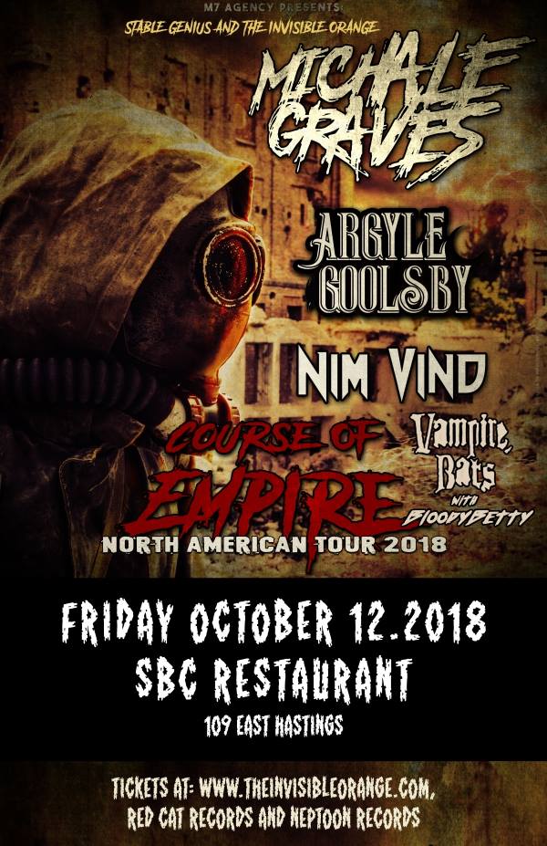 Michale Graves  (Misfits), Argyle Goolsby, Nim Vind, The Vampire Bats @ SBC Restaurant Oct 12 2018 - May 6th @ SBC Restaurant