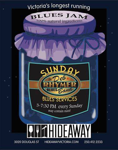 Sunday Blues Services: The Deb Rhymer Band @ Hideaway Caf&eacute; Sep 11 2016 - May 8th @ Hideaway Caf&eacute;