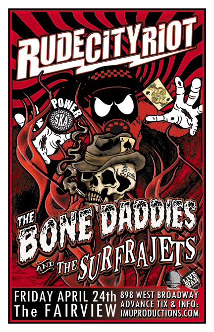 Bone Daddies, Rude City Riot, The Surfrajets @ Fairview Pub Apr 24 2015 - May 6th @ Fairview Pub