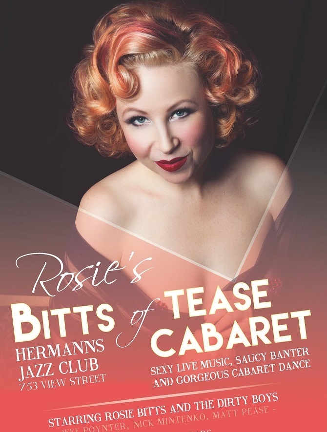 Tease Cabaret: Miss Rosie Bitts @ Hermann's Jazz Club May 25 2016 - May 9th @ Hermann's Jazz Club