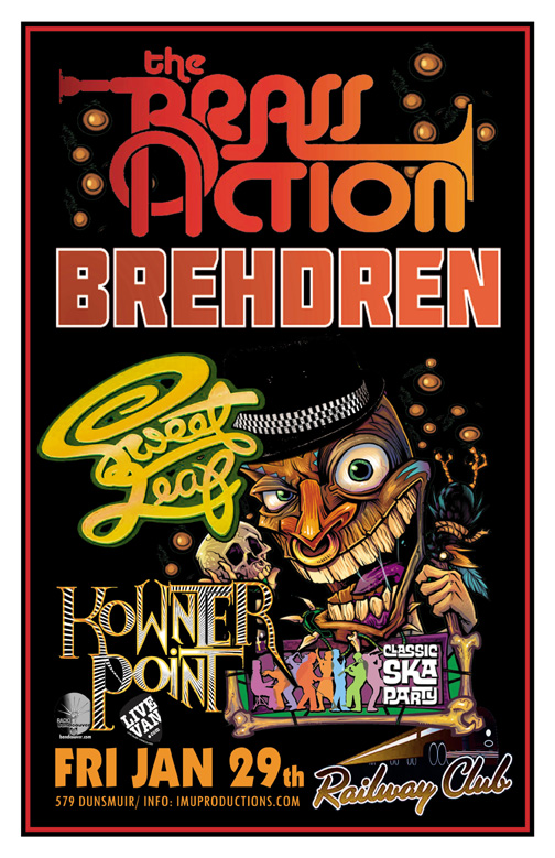 The Brass Action, Brehdren, Sweet Leaf, Kownterpoint @ Railway Club Jan 29 2016 - May 9th @ Railway Club