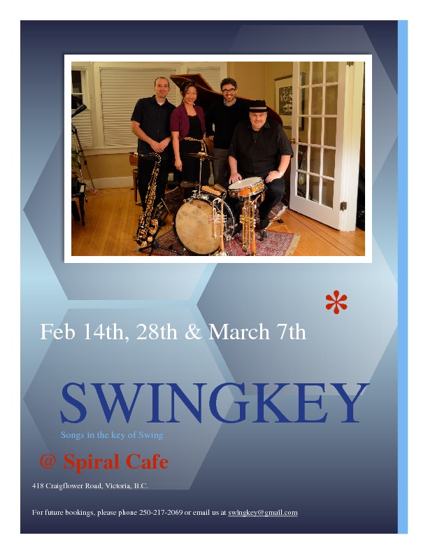 Swinkey, Valentines Day at the Spiral Cafe: Swingkey @ Spiral Cafe Feb 14 2014 - May 10th @ Spiral Cafe