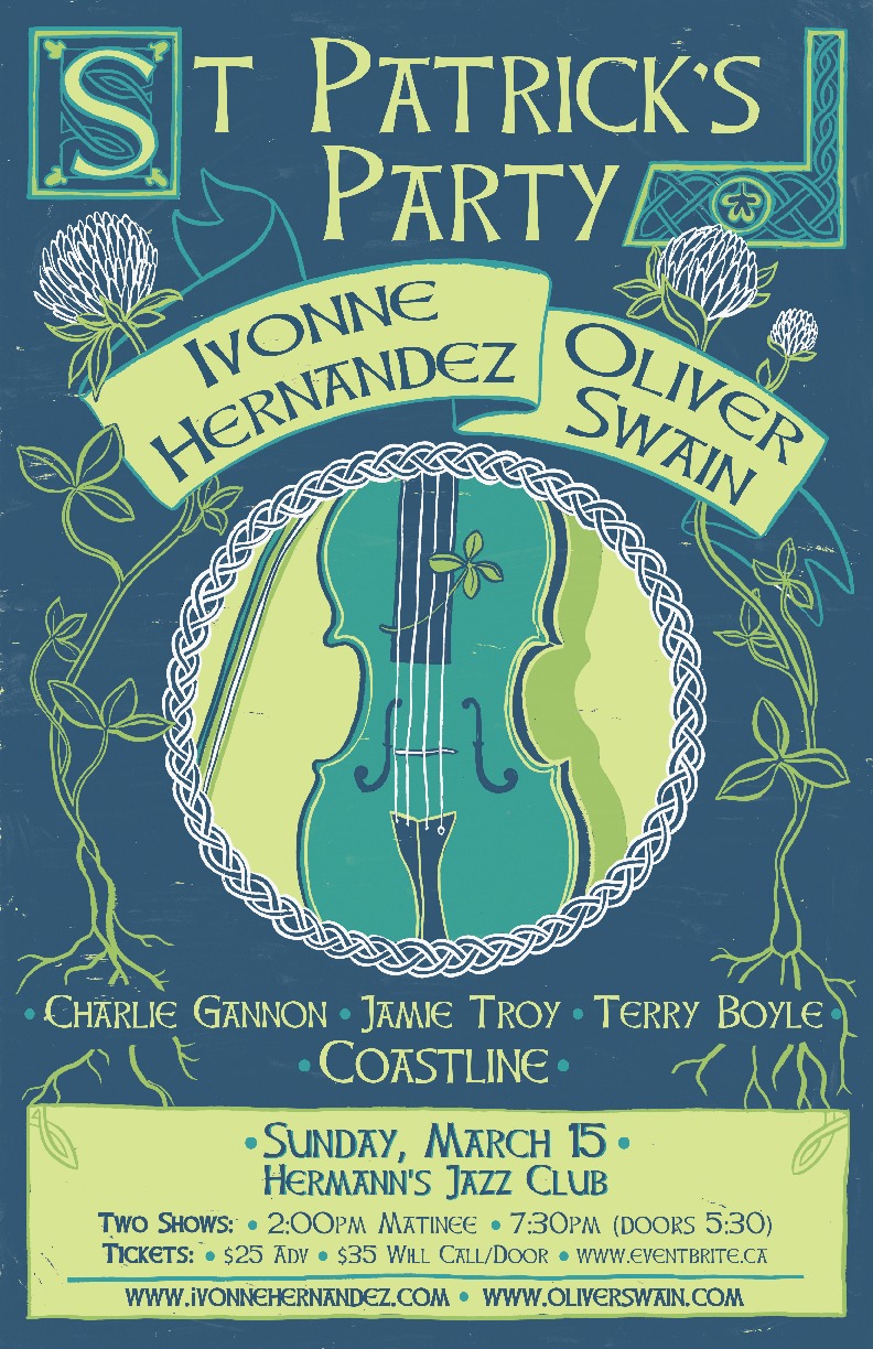 St. Patrick's Day Party: Oliver Swain & Ivonne Hernandez @ Hermann's Jazz Club Mar 15 2020 - Jun 5th @ Hermann's Jazz Club