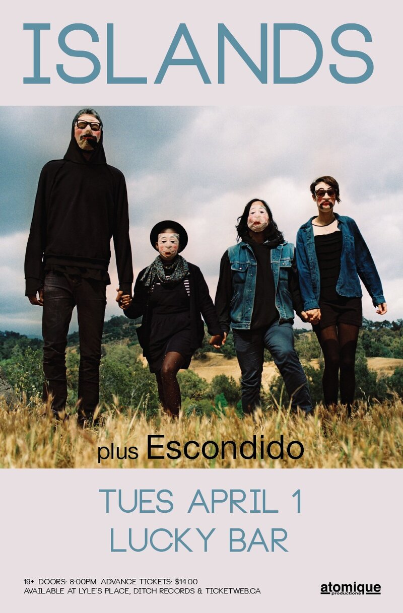 Islands, ESCONDIDO @ Lucky Bar Apr 1 2014 - May 16th @ Lucky Bar