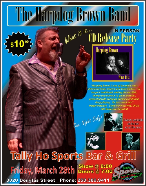 CD Release Party: Harpdog Brown Band @ Tally Ho Sports Bar and Grill Mar 28 2014 - May 13th @ Tally Ho Sports Bar and Grill
