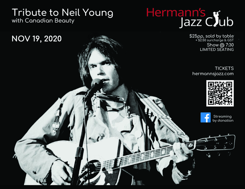 Canadian Beauty aka Ragged Glory's tribute to Neil Young @ Hermann's Jazz Club Nov 19 2020 - Jun 9th @ Hermann's Jazz Club