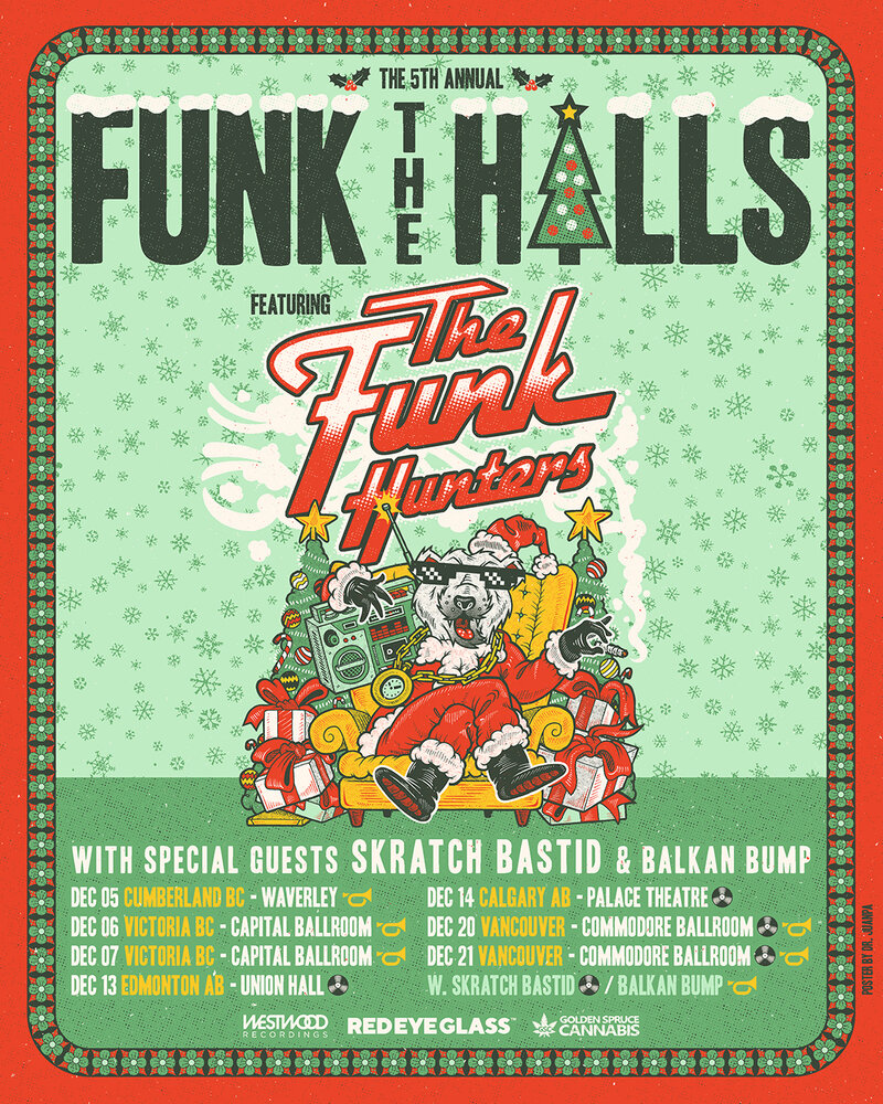 Funk the Halls: The Funk Hunters, Balkan Bump @ Capital Ballroom Dec 6 2019 - May 6th @ Capital Ballroom
