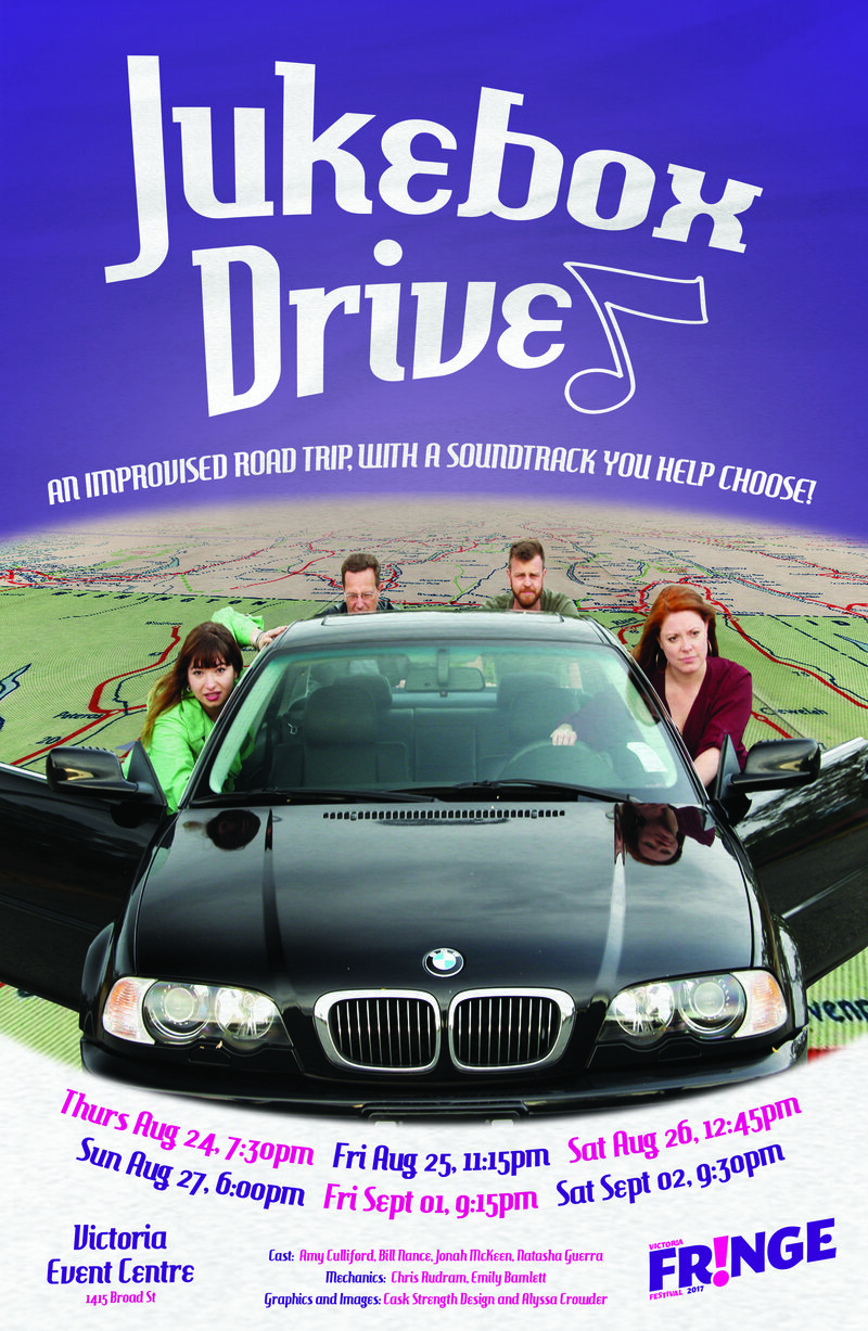 Jukebox Drive: Amy Culliford, Natasha Guerra, Bill Nance, Jonah McKeen, Enigmatic Events @ Victoria Event Centre Aug 26 2017 - May 6th @ Victoria Event Centre