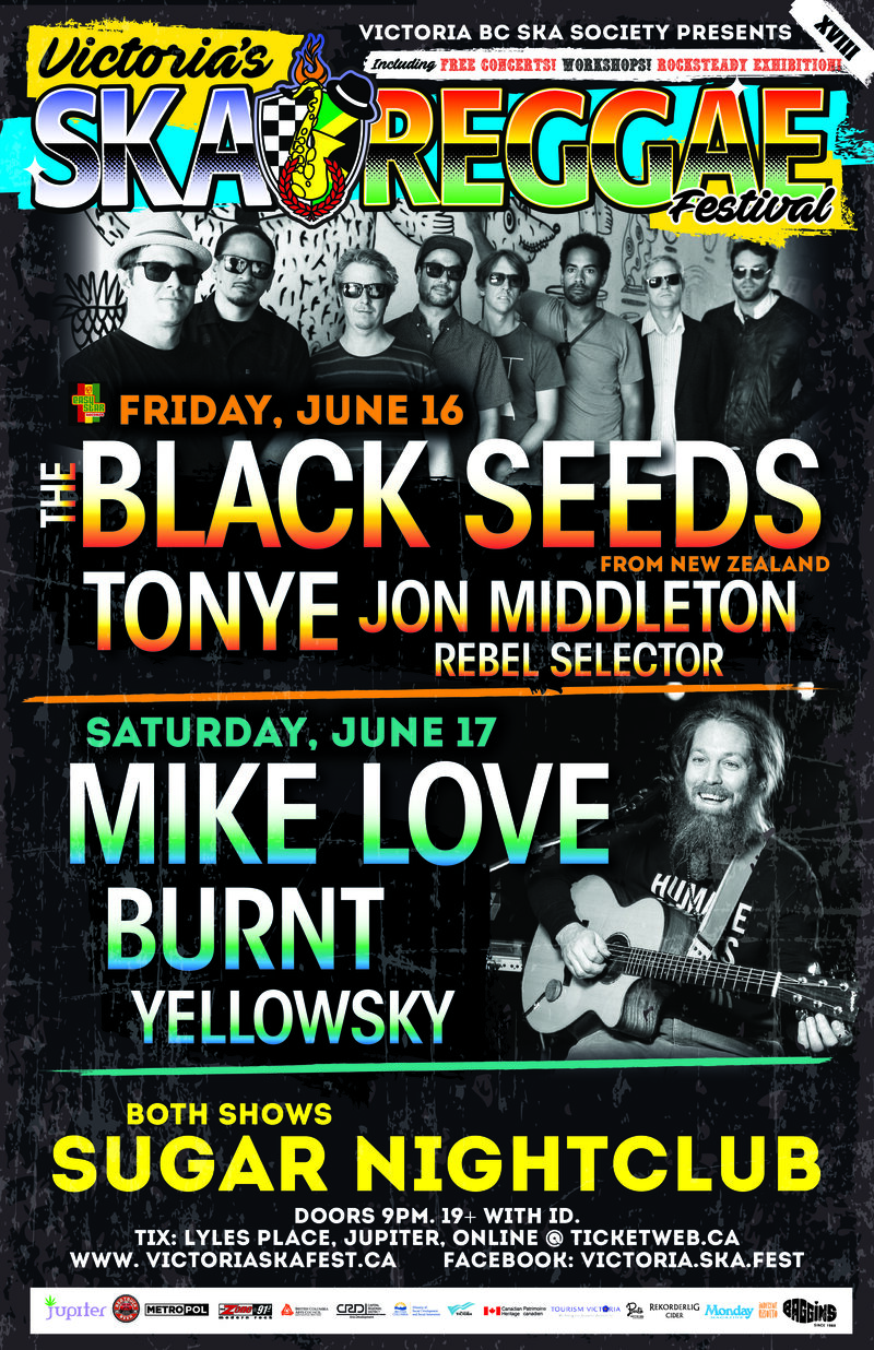 THE BLACK SEEDS with Tonye & Jon Middleton at VICTORIA SKA & REGGAE FEST XVIII (19yrs+): The Black Seeds, Tonye, Jon Middleton, Rebel Selector @ Capital Ballroom Jun 16 2017 - May 7th @ Capital Ballroom