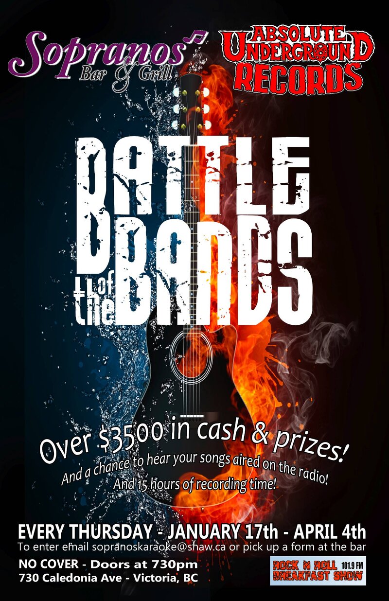 Sopranos 2nd Annual Battle of the Bands: Sexicutioner , Plus Guests @ Soprano's Jan 24 2013 - May 6th @ Soprano's