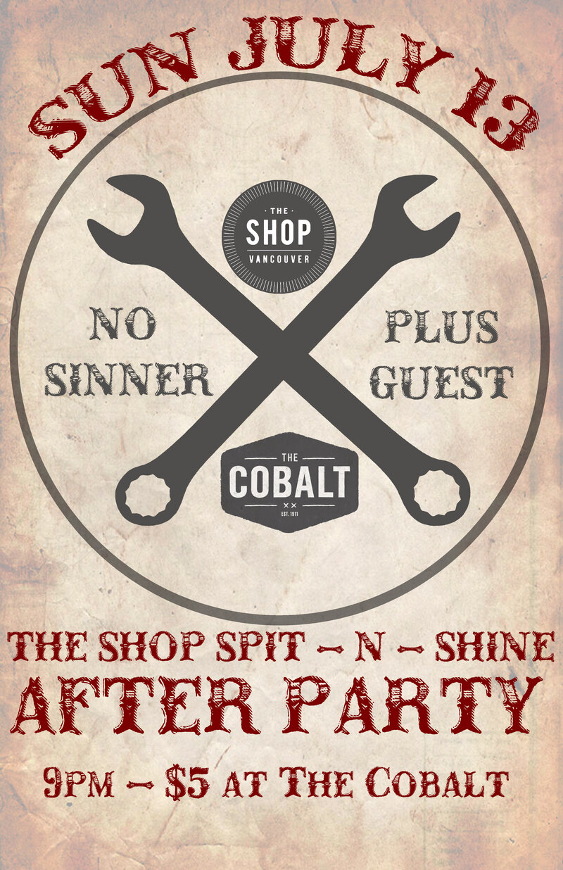 No Sinner, with special guests @ The Cobalt Jul 13 2014 - May 12th @ The Cobalt