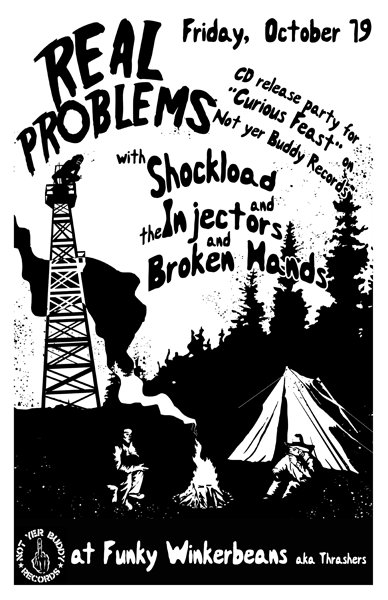 REAL PROBLEMS CD RELEASE PARTY: Real Problems, SNFU, Shockload, The Injectors , The Broken Hands @ Funky Winker Beans Oct 19 2012 - May 7th @ Funky Winker Beans