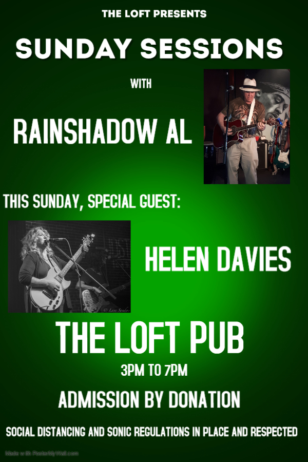 Sunday Sessions with Rainshadow Al: Rainshadow Al, Helen Davies @ The Loft (Victoria) Jun 20 2021 - May 7th @ The Loft (Victoria)