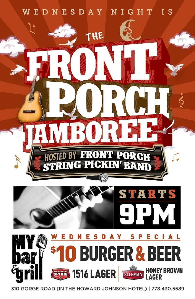 Front Porch String Pickin' Band @ My Bar and Grill Jan 13 2016 - May 7th @ My Bar and Grill