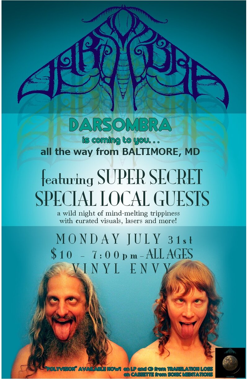 Darsombra, Scars and Scarves @ Vinyl Envy Jul 31 2017 - May 8th @ Vinyl Envy