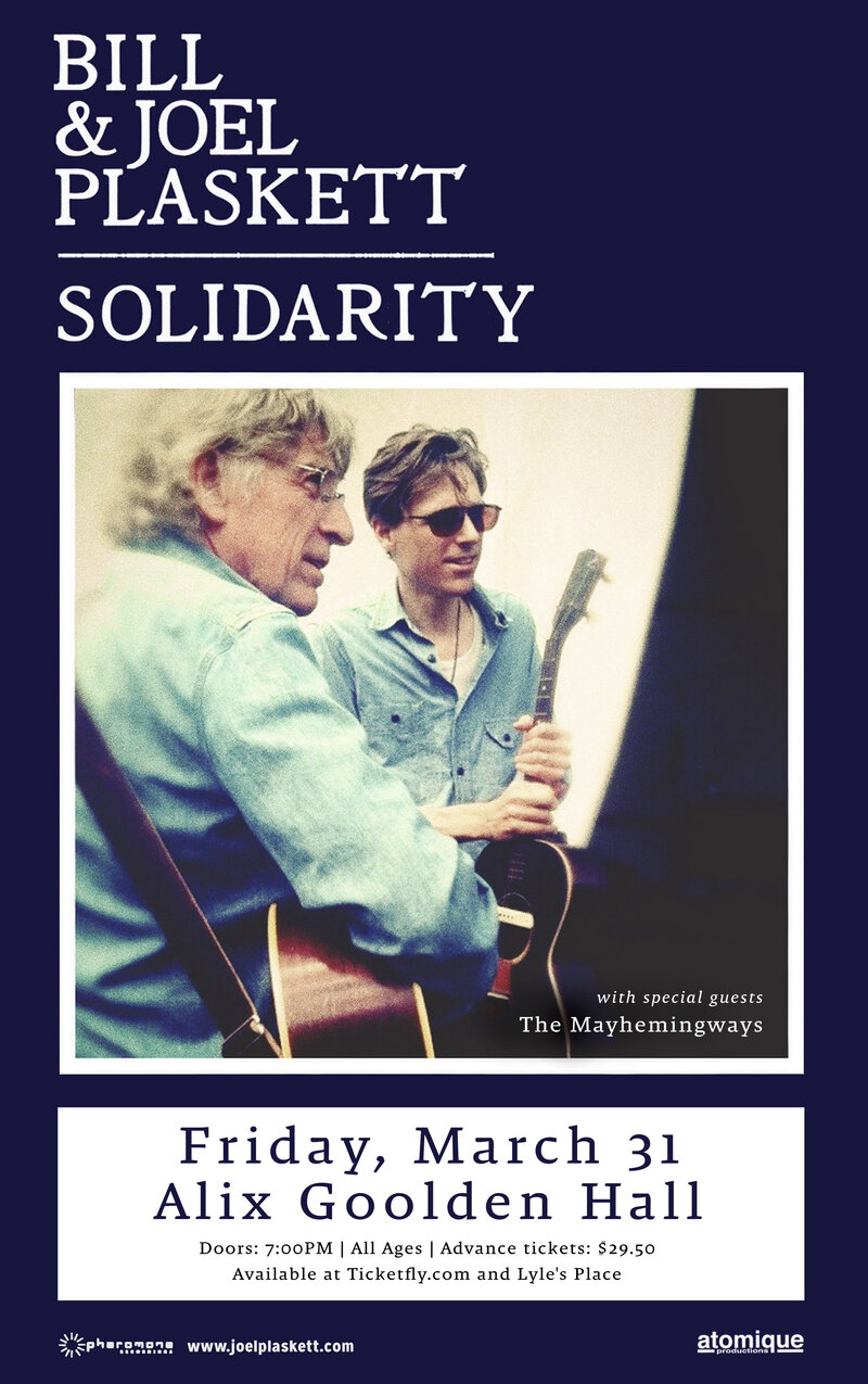 Bill & Joel Plaskett, The Mayhemingways @ Alix Goolden Performance Hall Mar 31 2017 - Jun 9th @ Alix Goolden Performance Hall