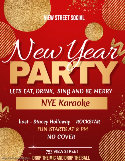 New Years Eve Karaoke Party @ View Street Social - Dec 31, 2019