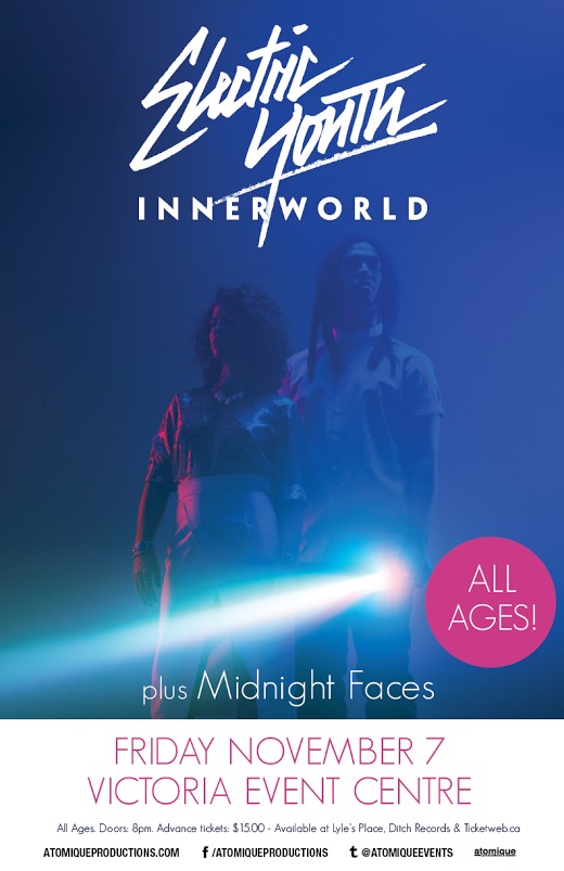 Electric Youth, Midnight Faces, Miami Nights 1984 @ Victoria Event Centre Nov 7 2014 - Jun 5th @ Victoria Event Centre