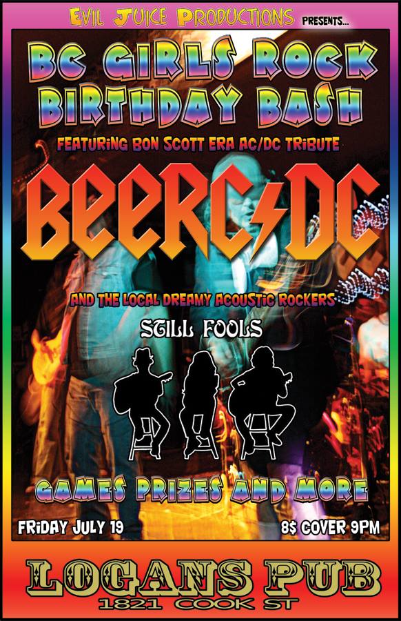 AC/DC tribute band: BEERC / DC, Still Fools @ Logan's Pub Jul 19 2013 - May 5th @ Logan's Pub