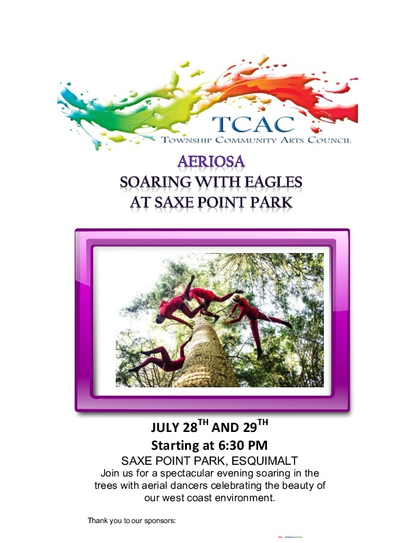 AERIOSA, SOARING WITH THE EAGLES: AERIOSA @ Saxe Point Park Jul 29 2017 - May 16th @ Saxe Point Park