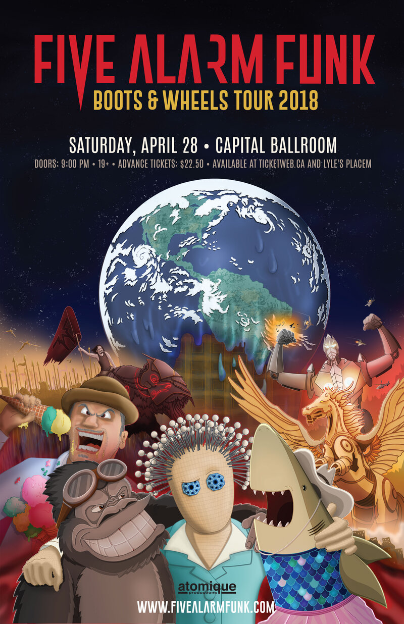 Five Alarm Funk, The Gaff @ Capital Ballroom Apr 28 2018 - May 8th @ Capital Ballroom