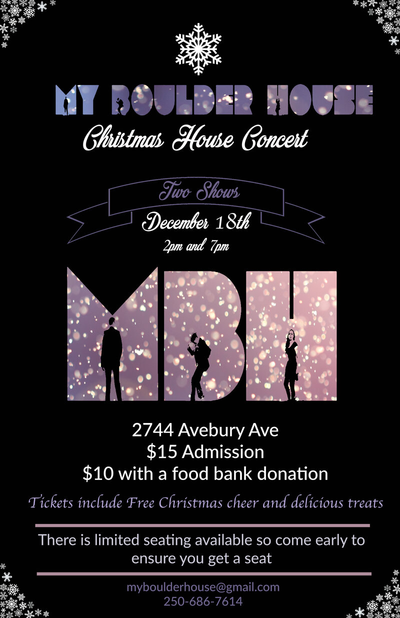 My Boulder House: Christmas House Concert: My Boulder House @ 2744 Avebury Ave Dec 18 2016 - Jun 4th @ 2744 Avebury Ave