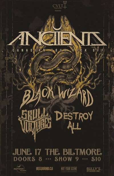 Anciients, Black Wizard, Skull Vultures, DESTROY ALL @ The Biltmore Cabaret Jun 17 2014 - May 6th @ The Biltmore Cabaret