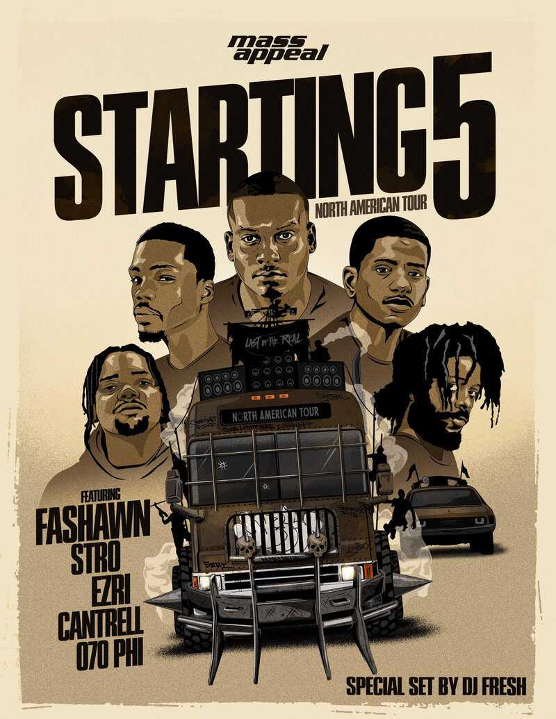 Mass Appeal Starting 5 Tour: Fashawn, Stro, Ezri, Cantrell, 070 Phi @ The Biltmore Cabaret Feb 12 2019 - May 5th @ The Biltmore Cabaret