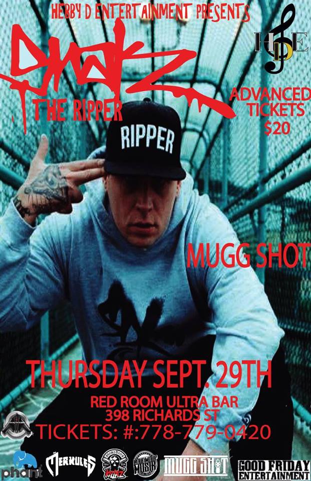 Snak The Ripper, Evil Ebenezer, MUGG SHOT @ The Red Room Sep 29 2016 - May 13th @ The Red Room
