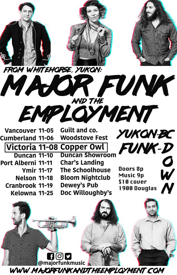 Major Funk and the Employment @ Copper Owl Nov 8 2016 - Jun 5th @ Copper Owl