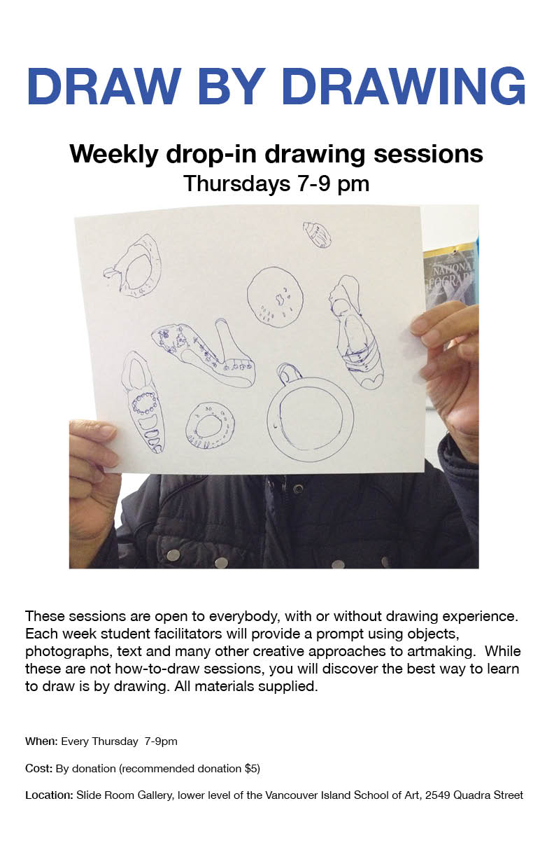 Drawing By Drawing, Weekly Drawing Sessions @ Slide Room Gallery Jun 30 2016 - May 6th @ Slide Room Gallery
