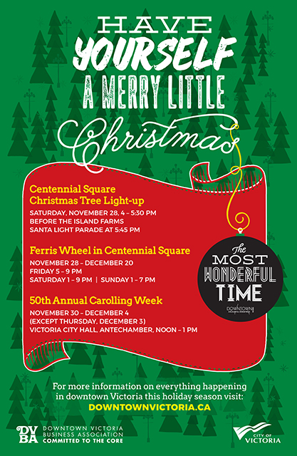 50th Annual Carolling Week in City Hall: Greater Victoria elementary school choirs, Lily Cave, Rod Berod, Al Ferraby @ Centennial Square Antechamber Dec 4 2015 - Jun 4th @ Centennial Square Antechamber