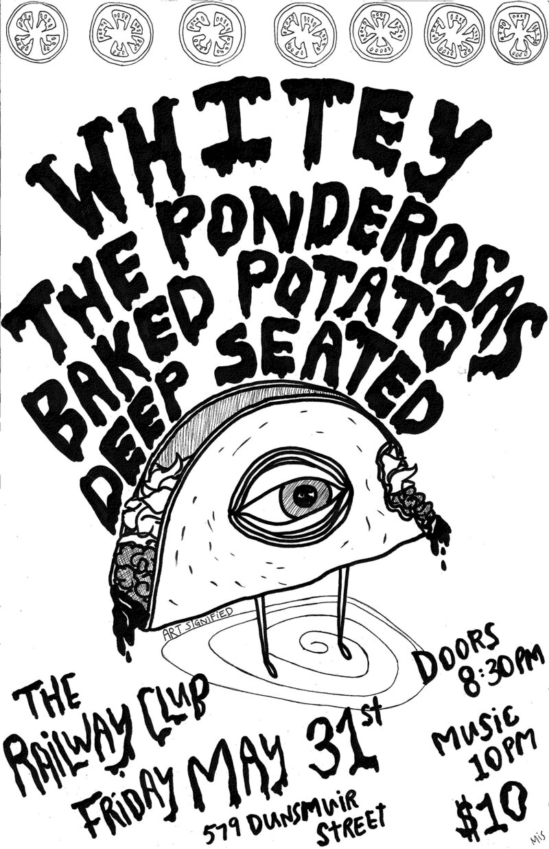 Whitey, The Ponderosas, Baked Potato, Deep Seated @ Railway Club May 31 2013 - May 8th @ Railway Club