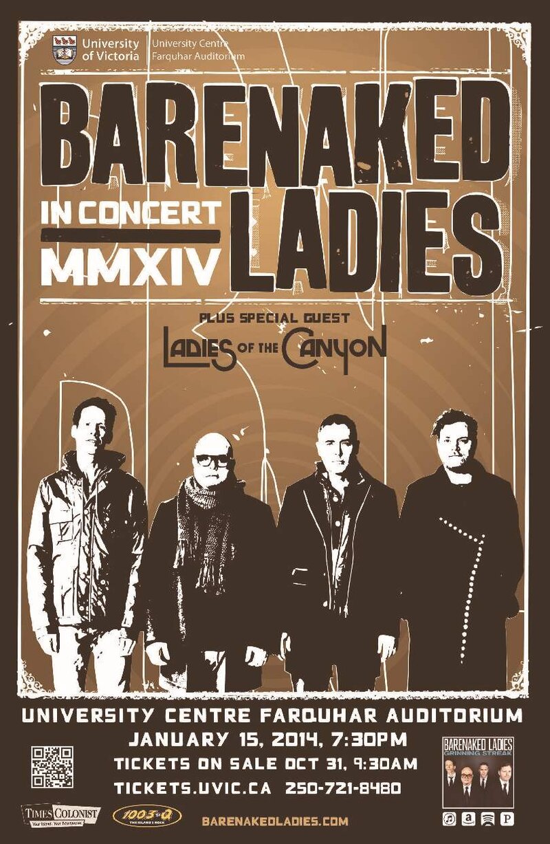 Barenaked Ladies, Ladies of the Canyon @ The Farquhar at UVic Jan 15 2014 - May 6th @ The Farquhar at UVic