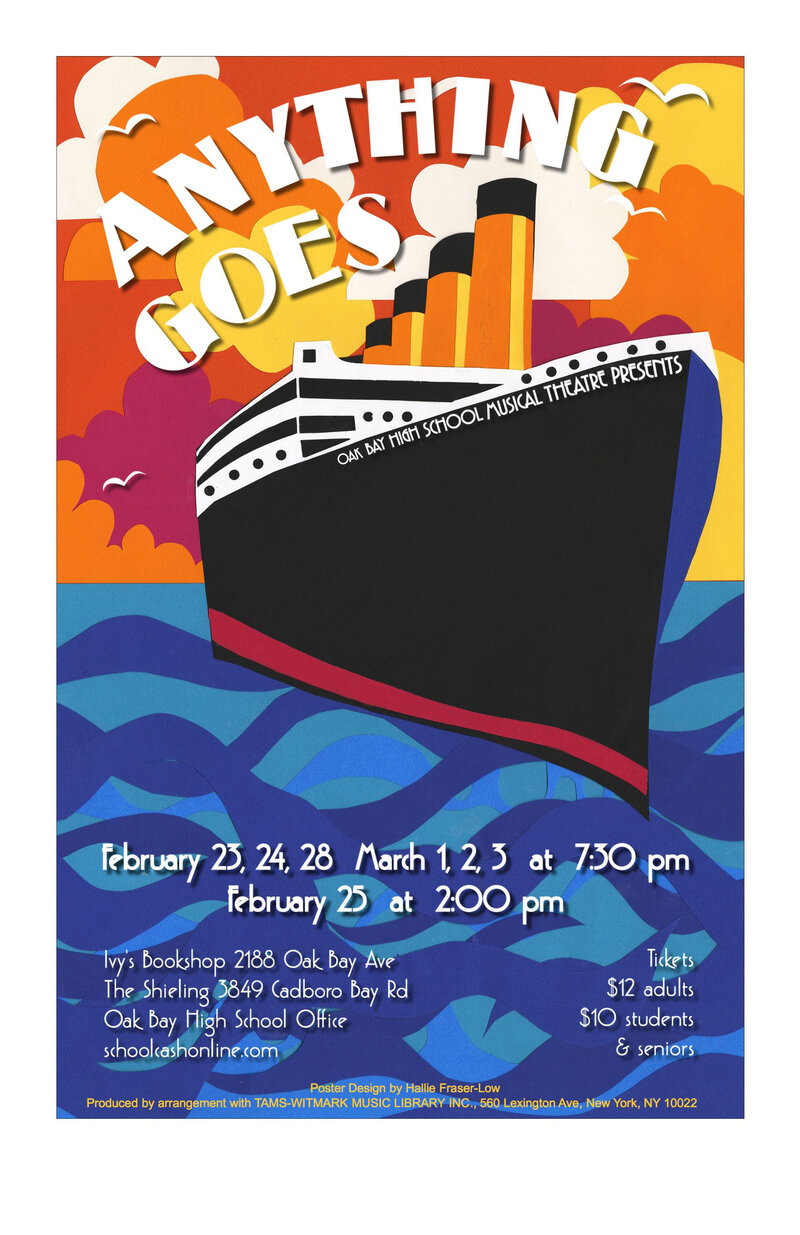 Oak Bay High School Musical Theatre Presents Anything Goes @ Dave Dunnet Theatre  - Feb 23, 2018