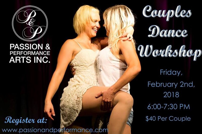 Couples Dance Workshop @ Passion and Performance Feb 2 2018 - May 6th @ Passion and Performance
