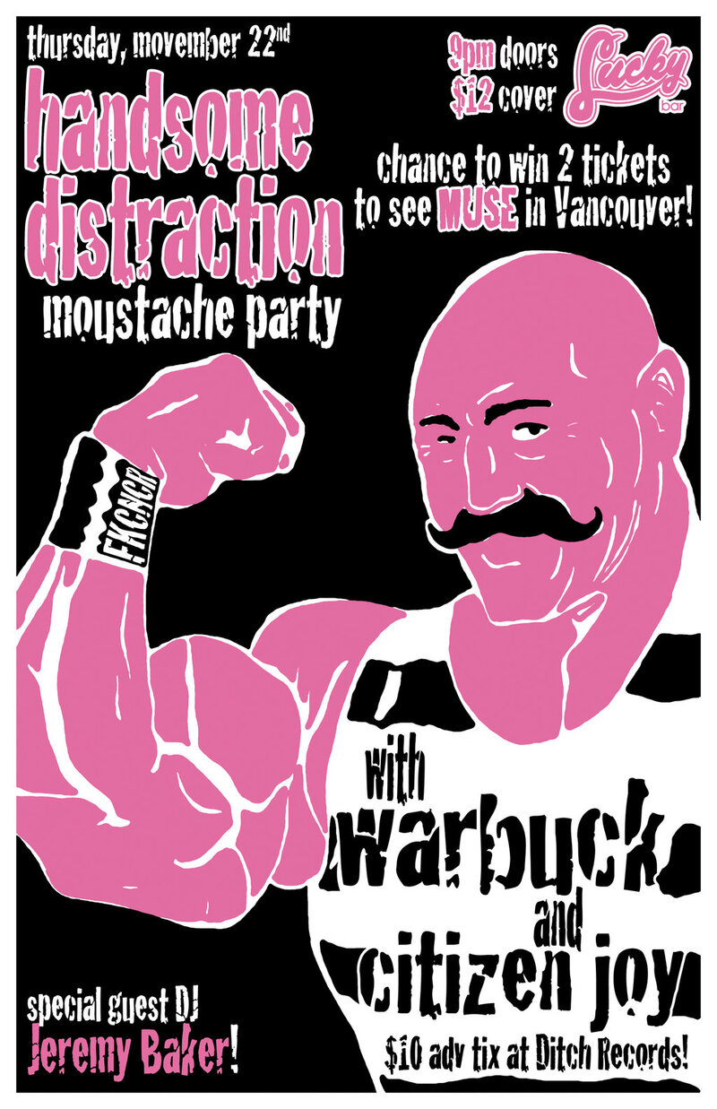 Handsome Distraction, Warbuck, Citizen Joy, Dj Jeremy Baker @ Lucky Bar Nov 22 2012 - May 6th @ Lucky Bar