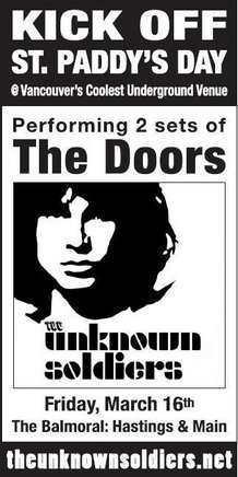 The Unknown Soldiers, A Night of Doors Celebration: The Unknown Soldiers @ The Balmoral - Mar 16, 2007