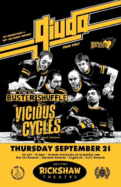 GIUDA  (Italy), Buster Shuffle  (UK), Vicious Cycles MC @ Rickshaw Theatre Sep 21 2017 - May 6th @ Rickshaw Theatre