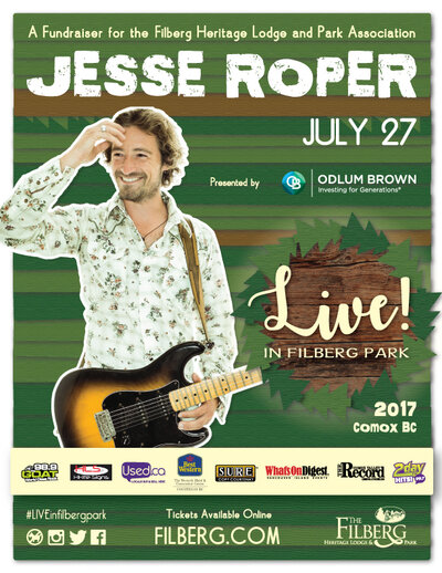 Odlum Brown Limited presents LIVE! In Filberg Park: Jesse Roper, The Ryder Bachman Band @ Filberg Park Jul 27 2017 - May 13th @ Filberg Park