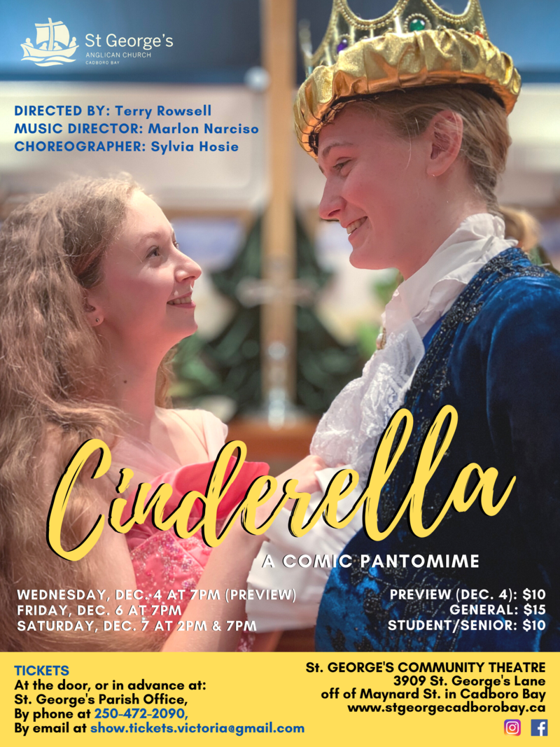 Cinderella: A Comic Pantomime @ St George's Anglican Church  Dec 7 2019 - May 6th @ St George's Anglican Church 