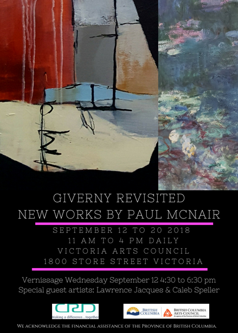 Paul McNair, Lawrence Jacques, CALEB SPELLER @ Victoria Arts Council Sep 12 2018 - May 7th @ Victoria Arts Council