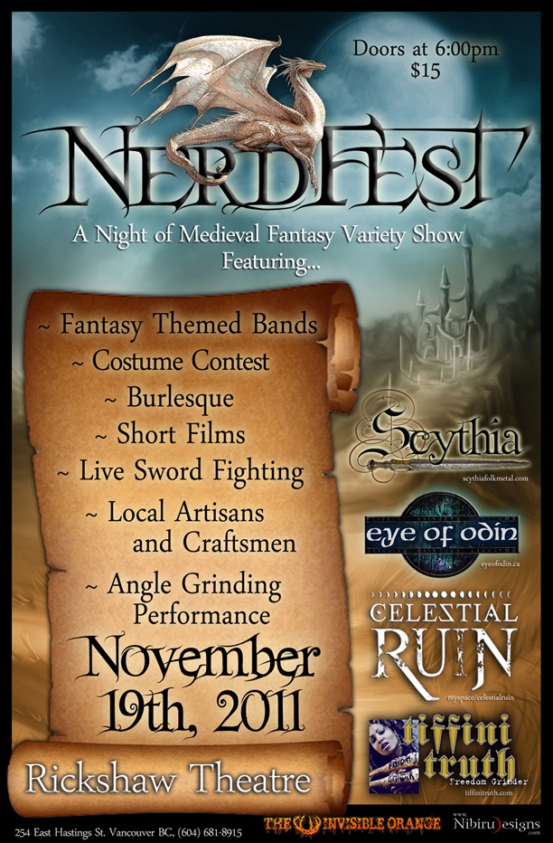 Scythia, Eye of Odin, Celestial Ruin, Tiffini Truth, Foroogh Mahafsoun @ Rickshaw Theatre Nov 19 2011 - Apr 30th @ Rickshaw Theatre