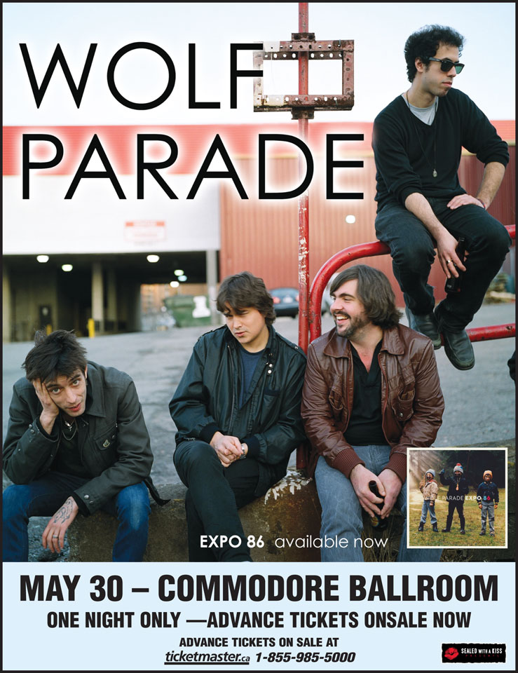 Wolf Parade, Frog Eyes, The Himalayan Bear @ The Commodore Ballroom May 30 2011 - May 7th @ The Commodore Ballroom