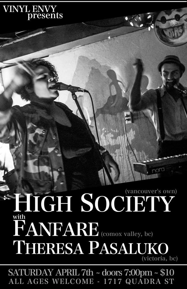 High Society, Fanfare, Theresa Pasaluko @ Vinyl Envy Apr 7 2018 - May 8th @ Vinyl Envy